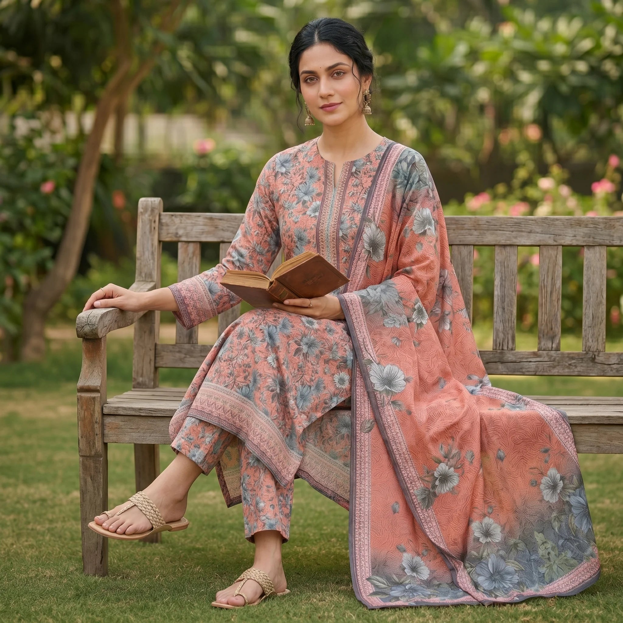 Unstitched Printed Lawn 3 piece Suit - Gulnaar