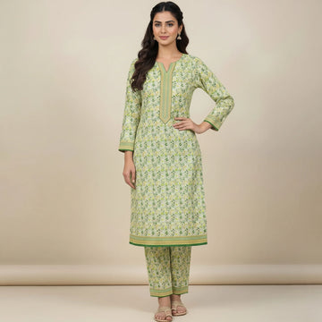Unstitched Printed Swiss Lawn 2 piece-Lime Blossom